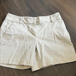 LOFT light tan Tailored Shorts 4